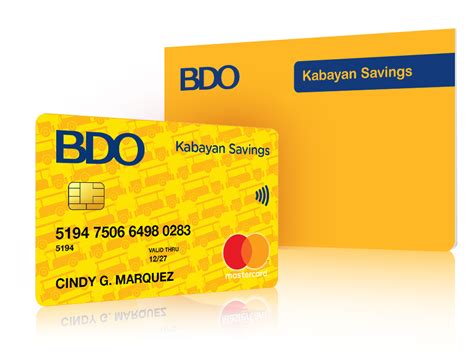 bdo kabayan savings account number sample